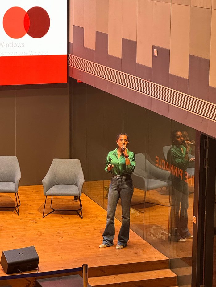 Keertana Bhoopal performing on the YOLO stage